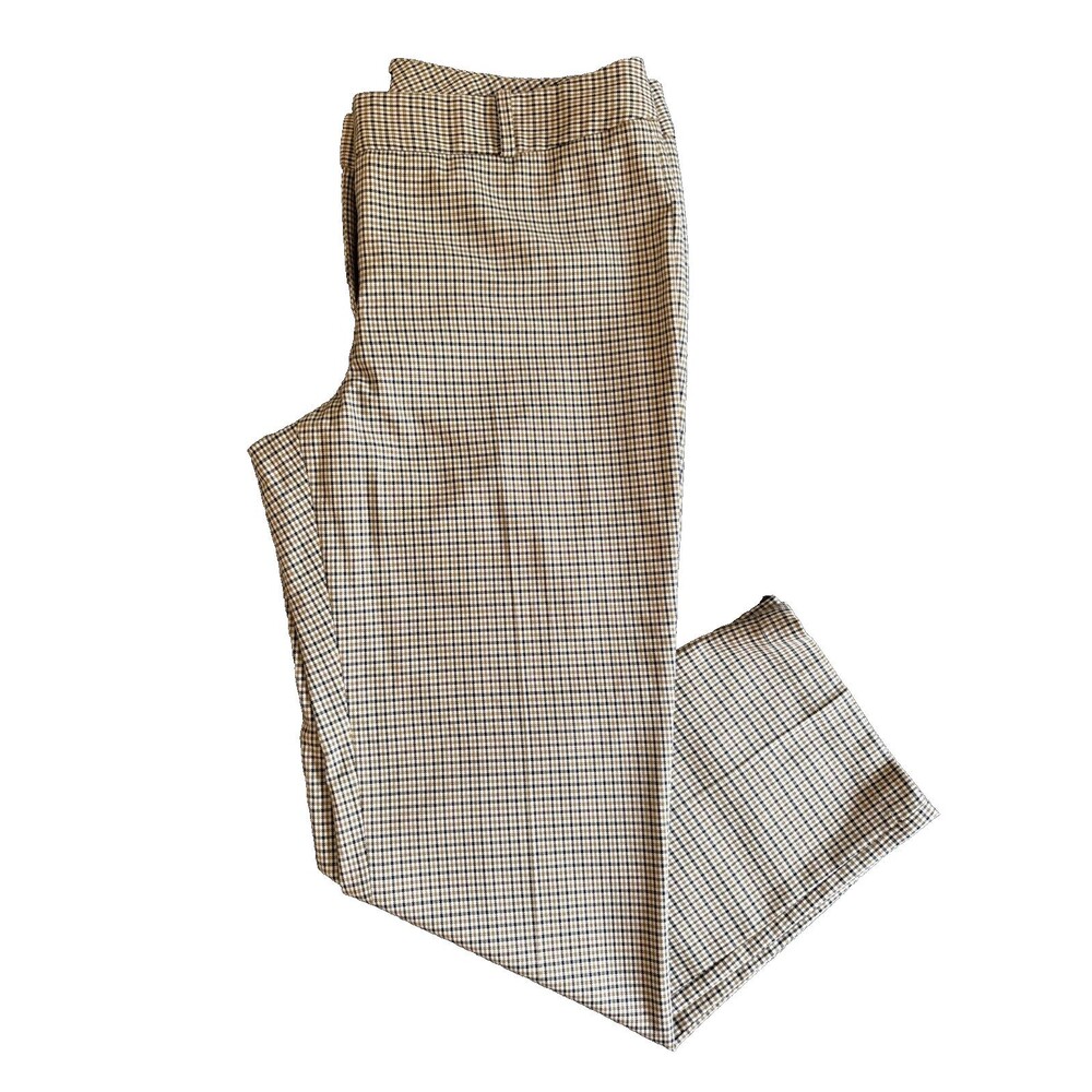 Talbots | Size 10 Signature Brown Black Check Plaid Ankle Pants Workwear